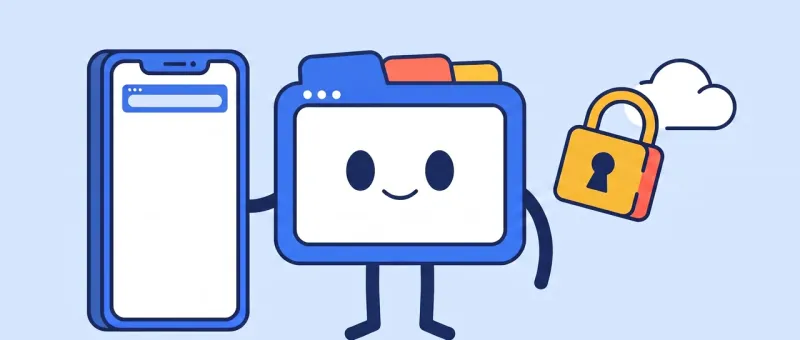 The BrowserPedia mascot beside an iPhone with a lock, showing shared platform defaults
